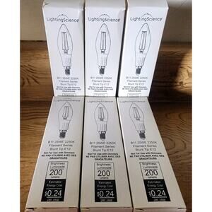 6 Lightning Science B11 25We 2250K Blunt Tip E12 Series See Pictures